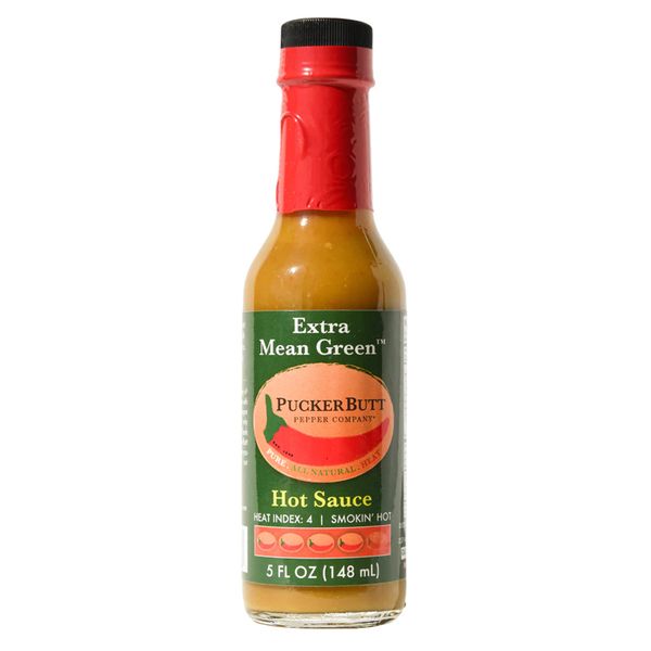 Puckerbutt Pepper Company Extra Mean Green Hot Sauce