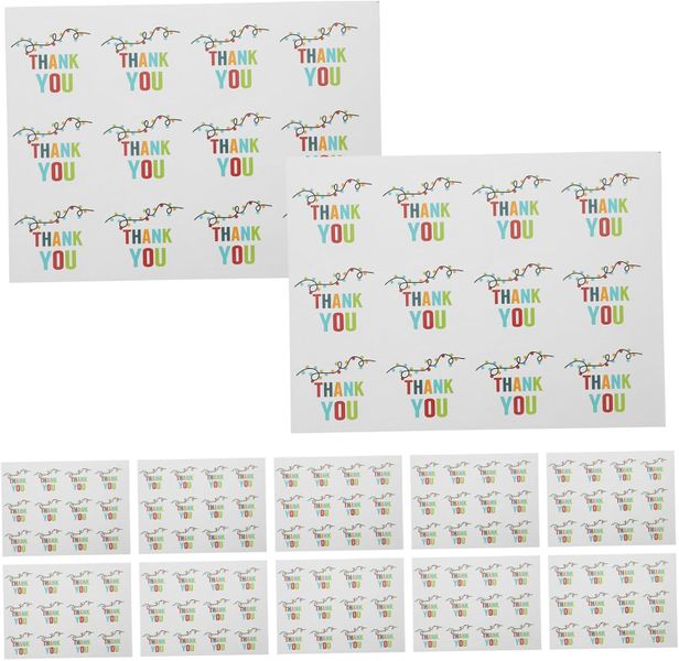 Colorful Self-Adhesive Thank You Stickers For Weddings Parties Special Occ