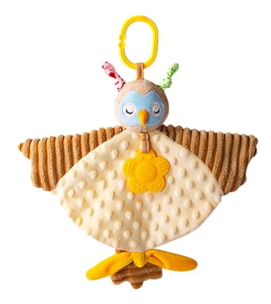 Adorable Owl Baby Lovey Security Blanket with Teether