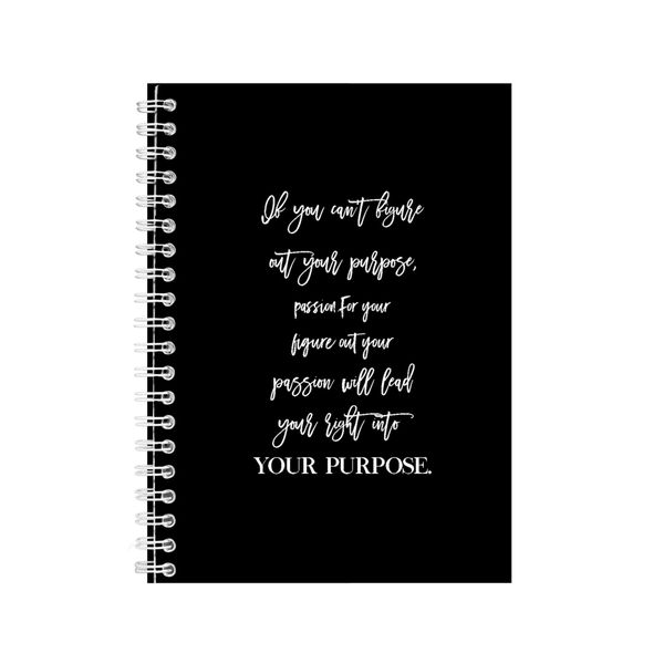Purpose A5 Notebook Spiral Lined Motivational Graphic Notepad Present 115