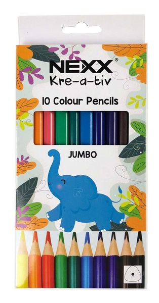 NEXX Kre-a-tiv Jumbo Colour Pencils 10's