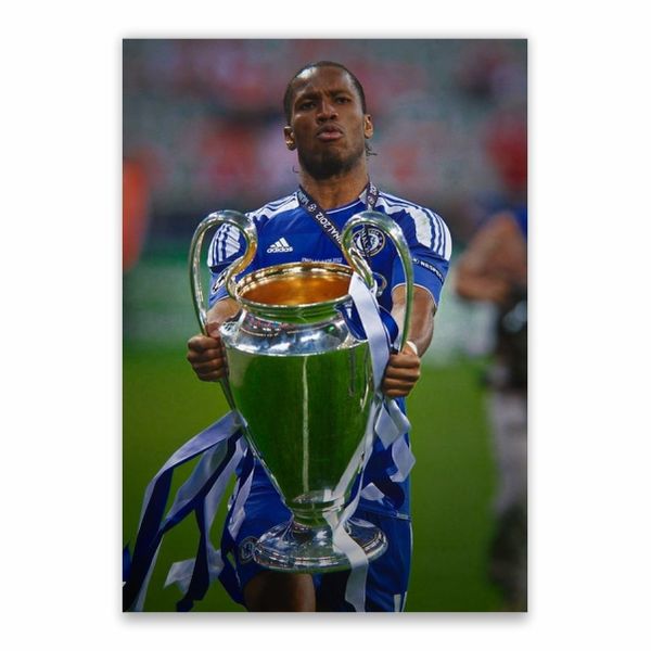 Drogba Uefa Champions League Trophy Poster - A1