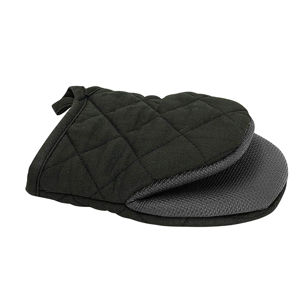 Black Silicone Heat Resistant Glove | Non-Slip Food Grade Kitchen Mitts