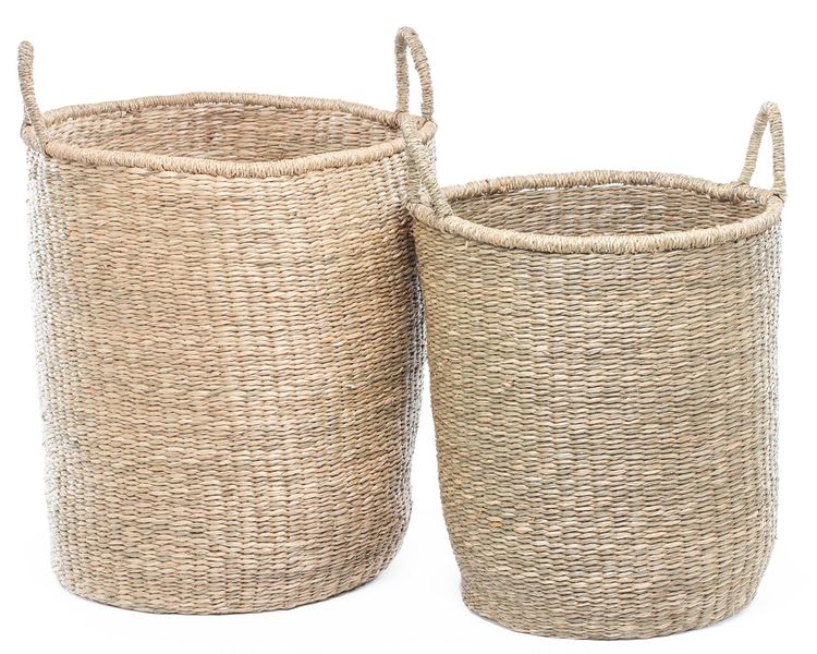 George &amp; Mason - Sharon Seagrass Laundry Basket - Set of 2