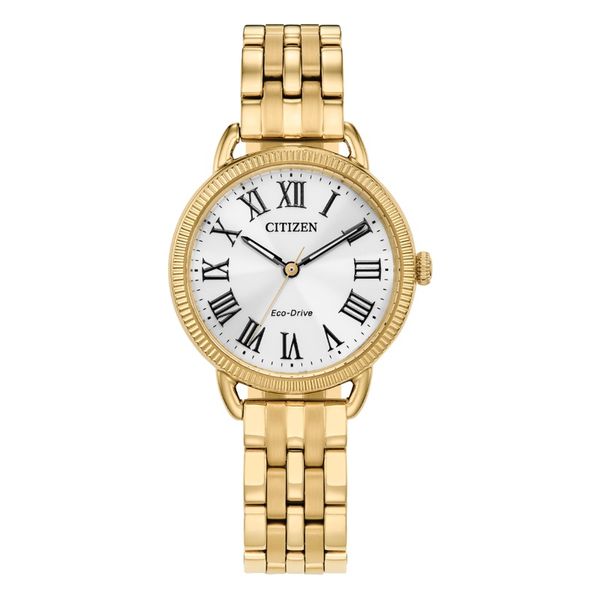 Citizen Solar Womens Gold Stainless steel Strap Watch-EM1052-51A