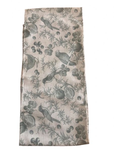 The Cushionary parrots Polycotton Fruit &amp; Vegetables Table Runner