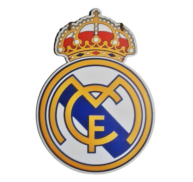 REAL MADRID Football Metal Contour Cut Out Wall Art Sign