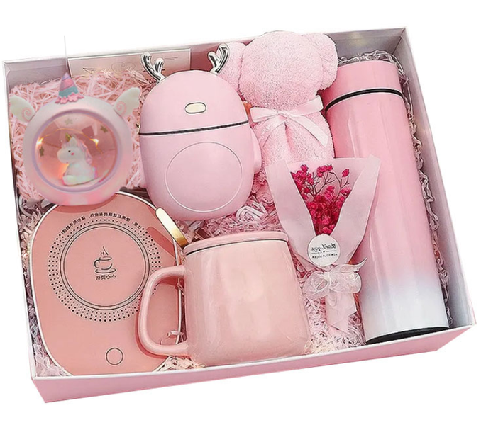 Women's Gift Set Constant Temperature Desk Heating Pad, Humidifier - 9 Pcs