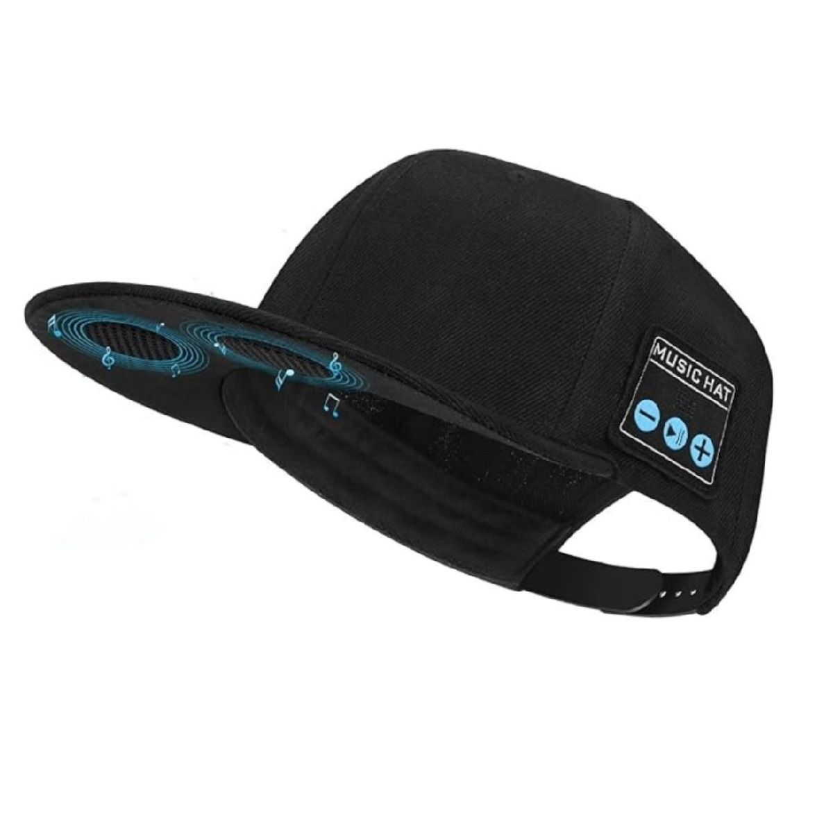Sports Music Hip Hop Hat Caps,Bluetooth Baseball Cap - Black