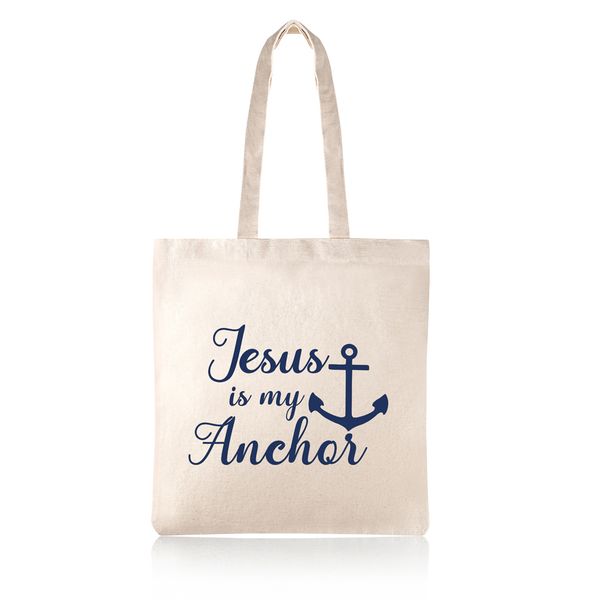 Jesus Is My Anchor Cotton Shopper Tote Bag