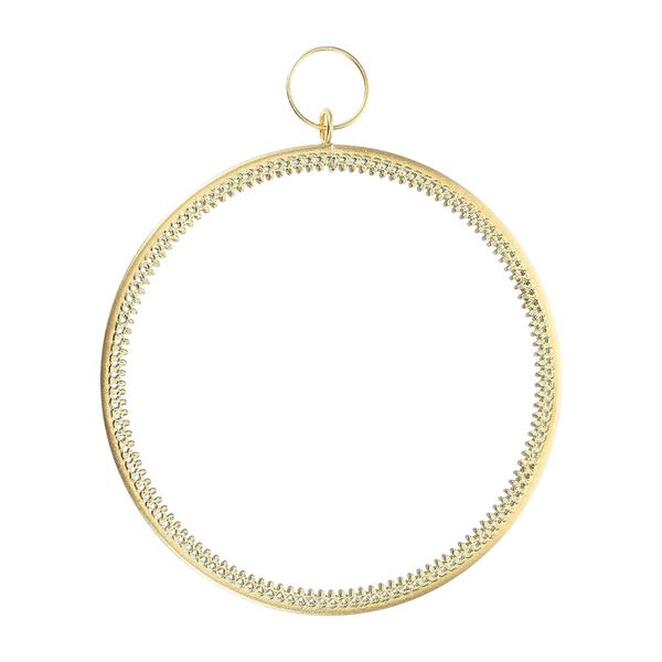 Minimalistic Round Gold Frame Mirror - 22cm x 18cm - Gold