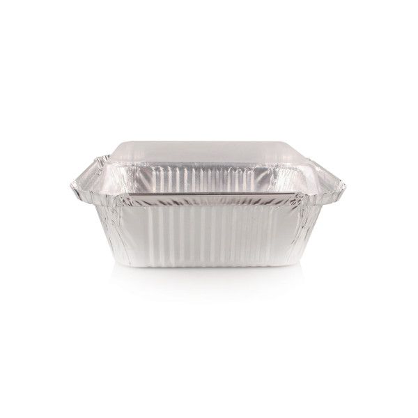 Foil Container &amp; Plastic Lid Combo 890ml Medium Pack Of 10