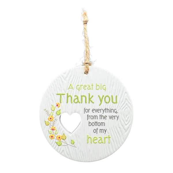 Piece of my Heart Ceramic Plaque - A Great Big Thank You