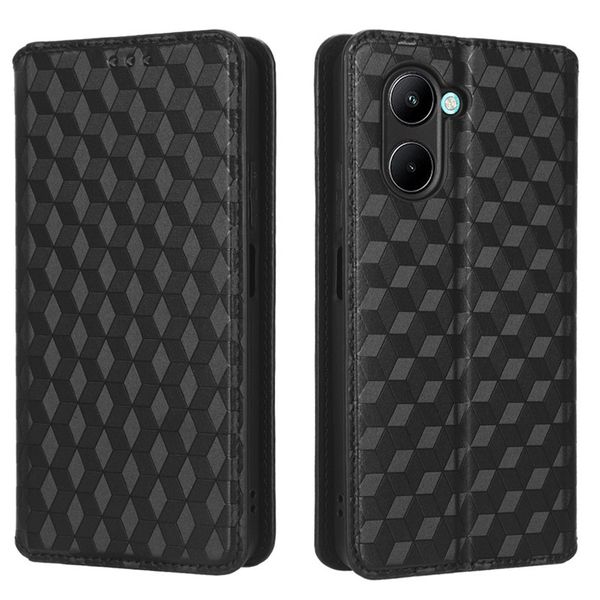 Flip Cover Compatible With Realme C33 Shockproof Leather Cover