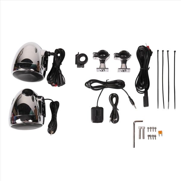 300W Amplifier 4 Inches Motorcycle Stereo Bluetooth Radio Speakers