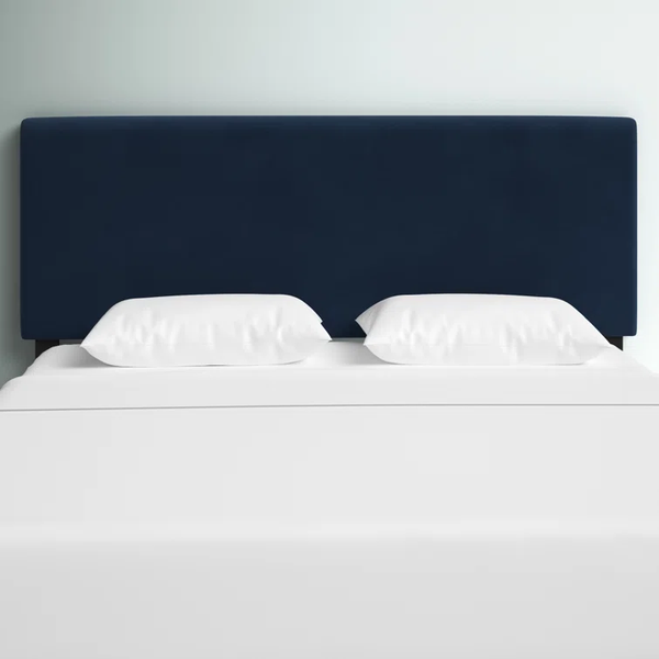 Liham Midi Headboard - Stain Resistant Coated Linen Look Fabric - Navy