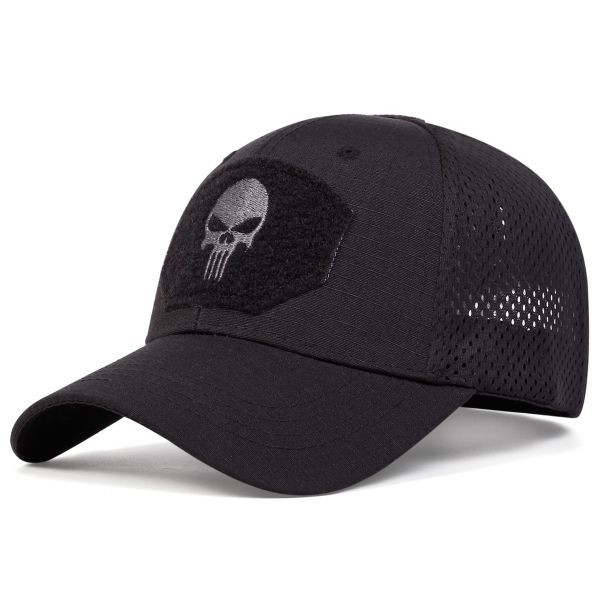 Skull Velcro Baseball Cap Military Outdoor Camouflage Mesh Hat