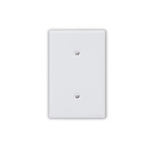 White Metal 4x2 Blank Cover