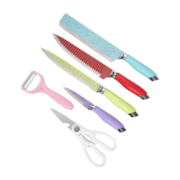 6-Piece Corrugated Colorful Kitchen Knife Set TGS-049-19