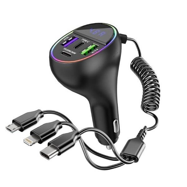 High-Quality Phone Charging Head - 1 to 4 USB Ports, Car Charger