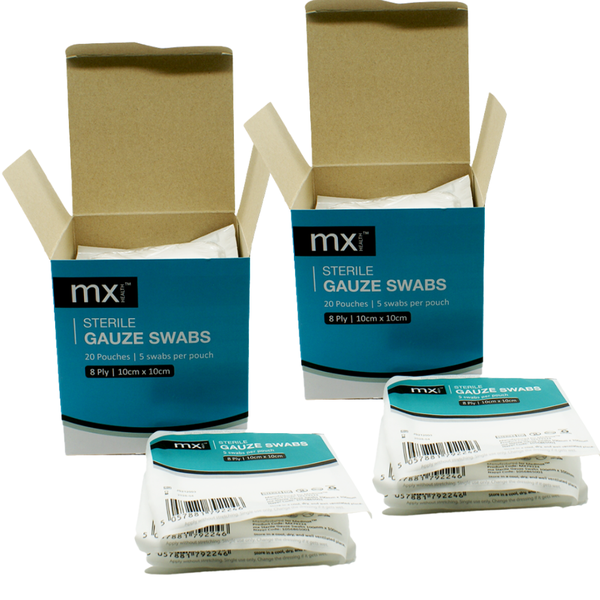 Sterile Gauze Swabs 7.5x7.5cm 8ply (20's) - 2 Packs