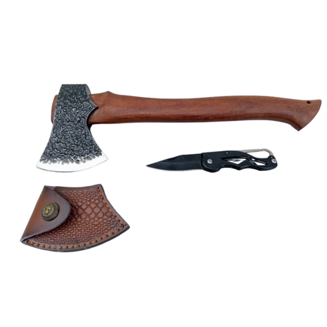 Mohawk Axe with 280mm Rosewood Handle and Leather Sheath & Skeleton P/Knife Image