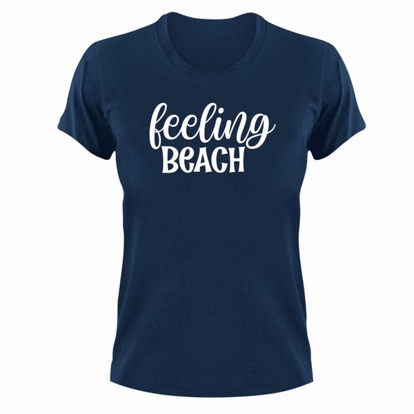 Beach T-Shirt Gift Navy for Christmas Birthday Beach Sea