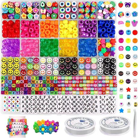 Colorful Tube Beads Letter Beads DIY Ornament Kit Image