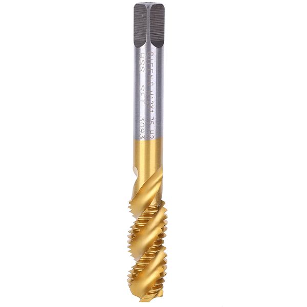 M12x1.75 Spiral Flute Tap High Speed Steel Threading Tool