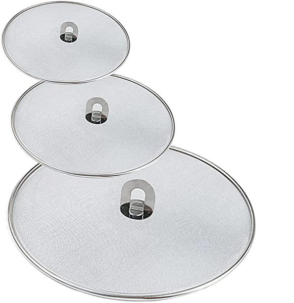 3 Piece Splatter Screen Lid Stainless Steel