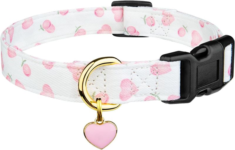 0.8x20inch Cotton Handmade Dog Collar Cute Patterns For Girl Boy Dogs
