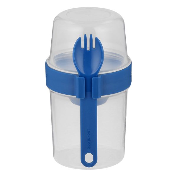 LocknLock To Go 2 in 1 Cereal 560ml+310ml Blue - LLS222LB