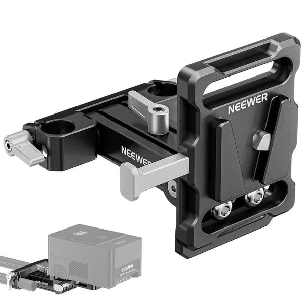 Neewer PS007 V Mount V Lock Battery Mounting Plate for 15mm Rods