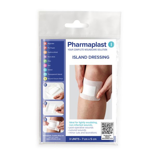 Pharmaplast Island Dressing 7 x 5cm (3 Pieces)
