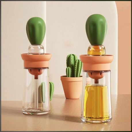 Oil Dispenser Bottle with Silicone Brush, 150 ml