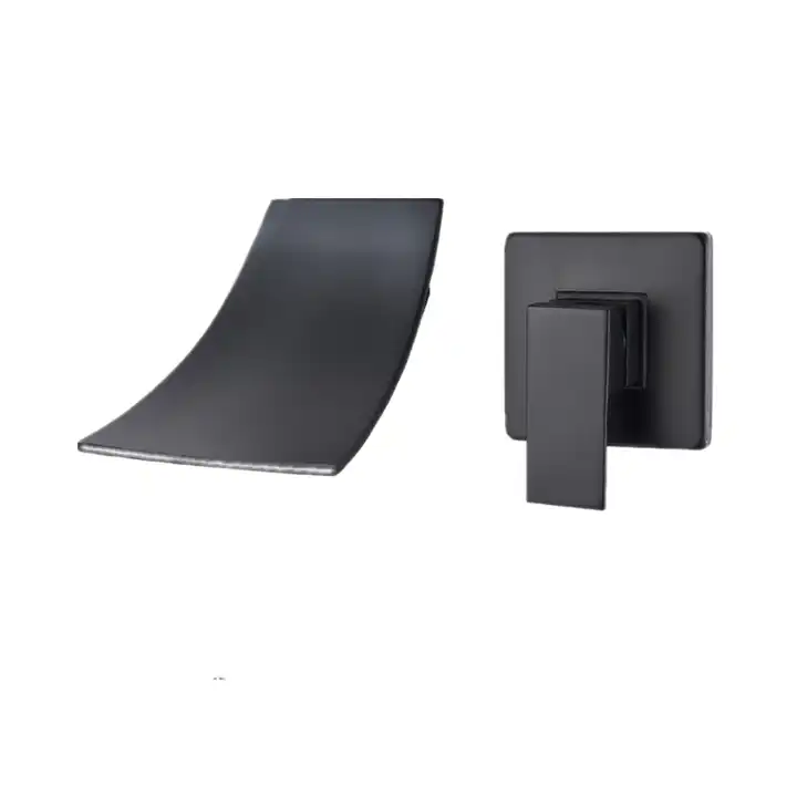 Matte Black Wall-Mounted Basin/Bath Mixer - 10019B