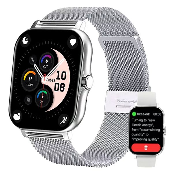 Golden Perfect Men's Smartwatch: Dual Strap Design for Dad &amp; Professionals
