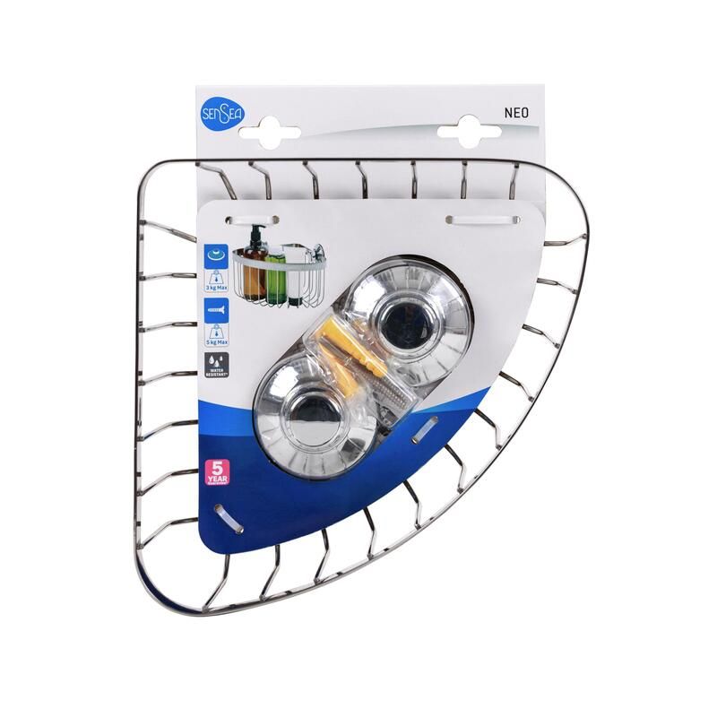 Sensea Neo Shower Caddy Corner Basket Chrome