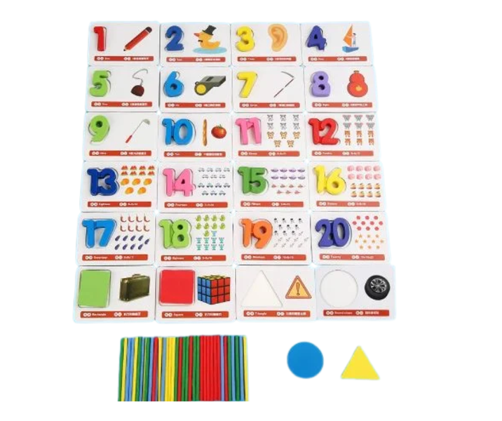 Kids Matching &amp; Counting Wooden Early Educational Montessori Maths Toy 0-24