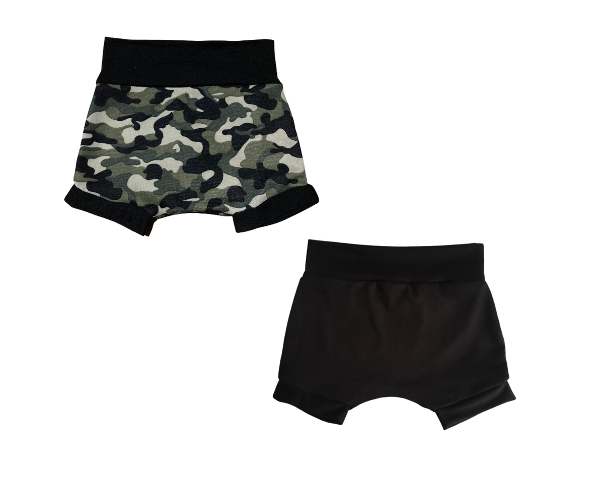 Harem Baby Shorts 2 Pack Bundle Camo & Black Shop Today. Get it