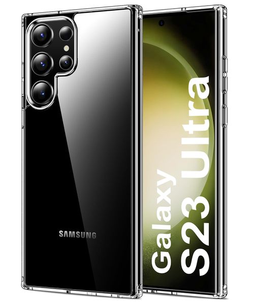 Transparent Hard Back Case Compatible with Samsung Galaxy S23 Ultra 6.8Inch