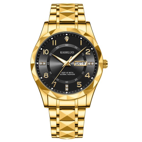 New Men's Watch Dual Calendar Fashionable Waterproof Night Light Business P