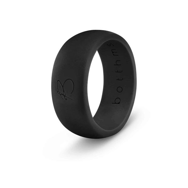 botthms Black Silicone Ring For Men