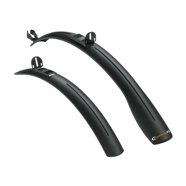 SKS XL Mudguard Set for Bicycles: Snap-On MTB BEAVERTAIL XL Set Black