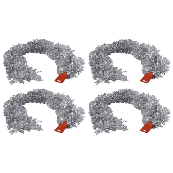 Christmas Metallic Silver Tinsel Garland