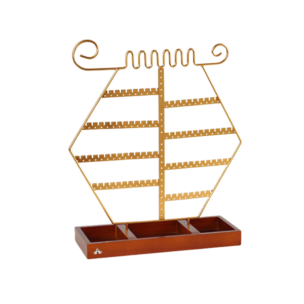 ALANES Hexagonal Earring Holder Display Jewelry Organizer Stand