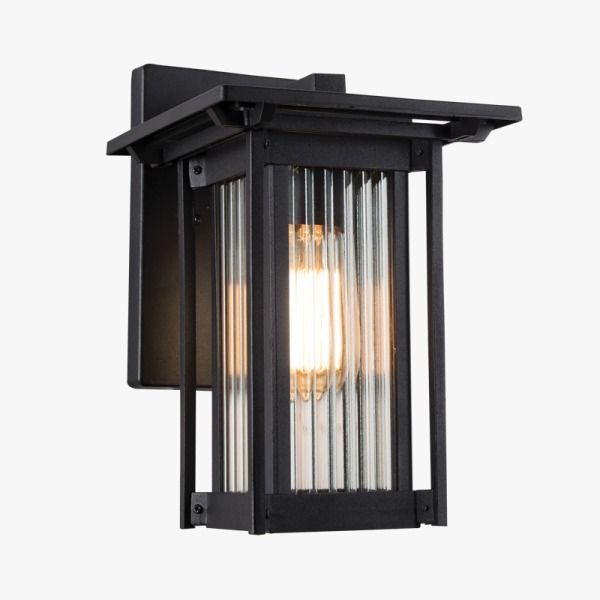 Black E27 IP54 Wall Light Fitting Outdoor-Indoor
