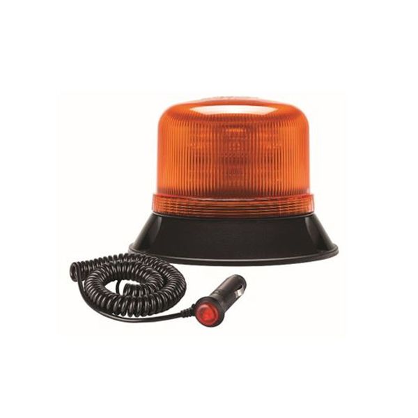 ACDC - 12-24vdc Amber Led Flat Top Beacon Magnetic