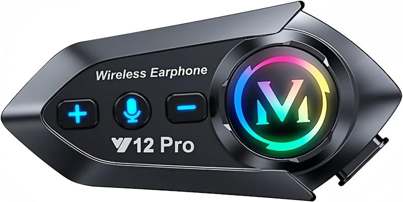 Waterproof Motorcycle Helmet Bluetooth Headset with Voice Control