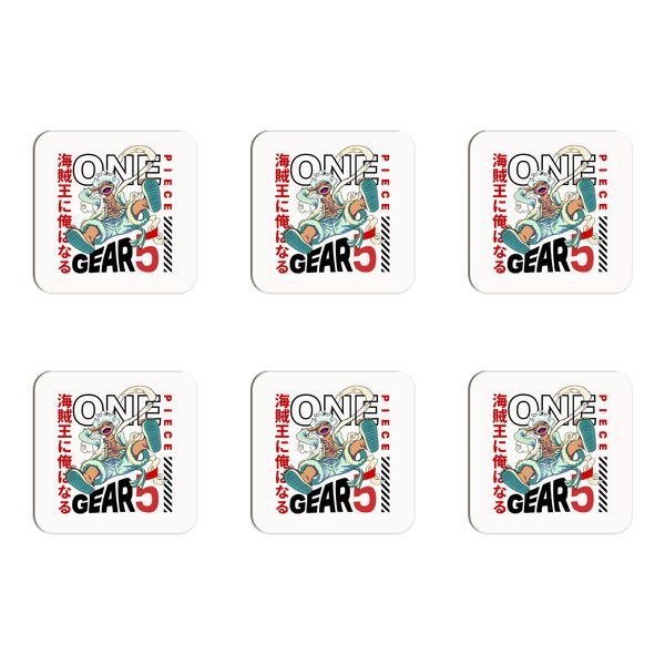 One Piece Gear 5 Luffy Coasters - Set of 6